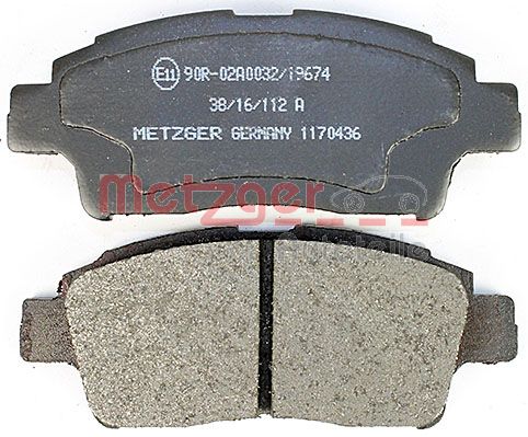 METZGER 1170436 Bremsbelagsatz, Scheibenbremse